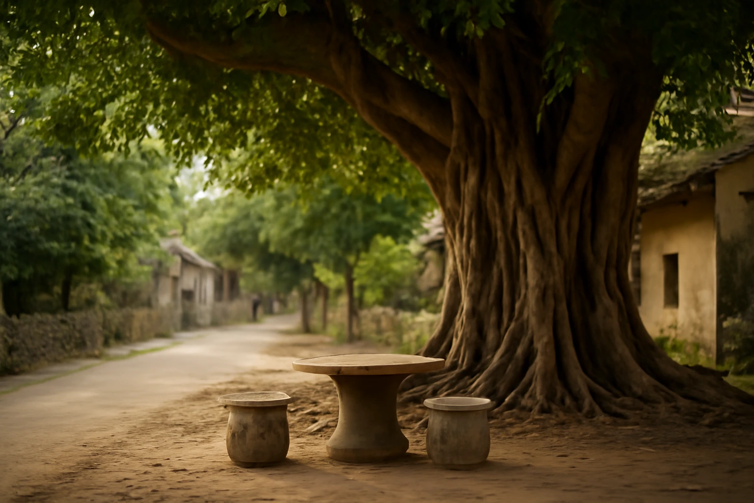 Cây cối quanh nhà trong chuyện kể dân gian, và phần trần trụi ở dưới
